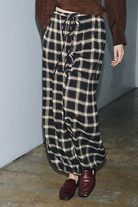 ZW COLLECTION PLAID BALLOON PANTS