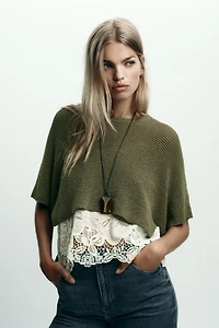 PULL EN MAILLE COMBINÉE