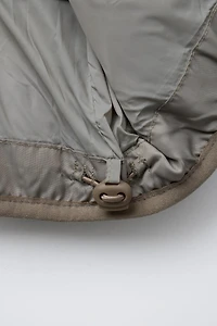 EMBROIDERED TEXT FLEECE JACKET