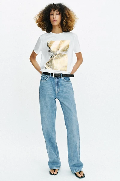 METALLIC SHORT SLEEVE T-SHIRT
