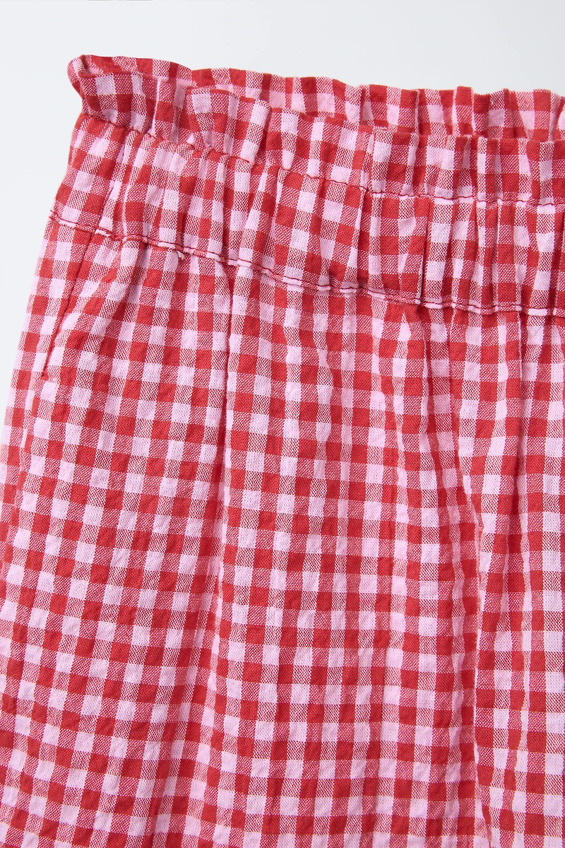 PANTALON WIDE LEG QUADRILLÉ VICHY