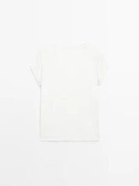 T-shirt 100 % lin à manches courtes