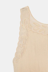 TOP RUSTIQUE BRODÉ DOS NU