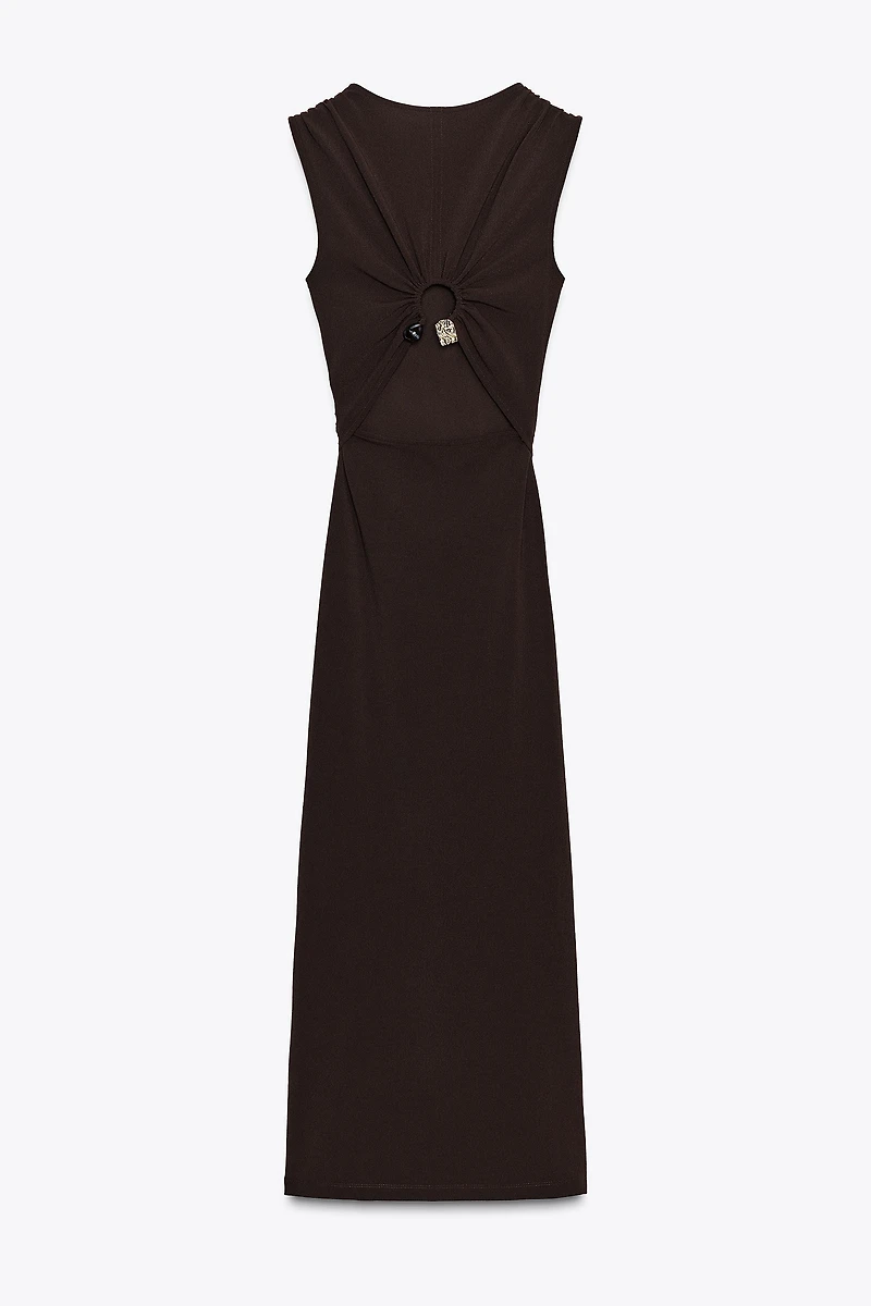 MIDI DRESS WITH BACK HARDWARE