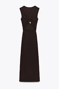 MIDI DRESS WITH BACK HARDWARE
