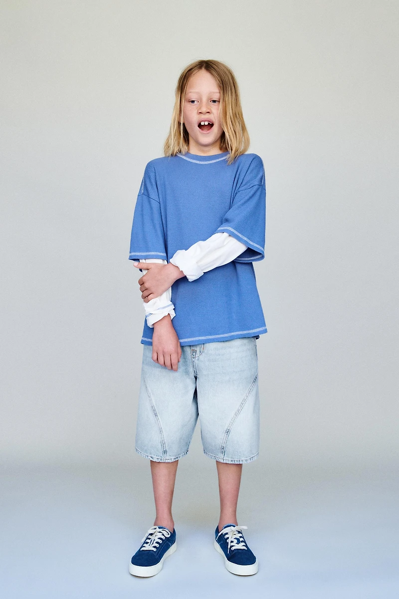 BARREL DENIM SHORTS