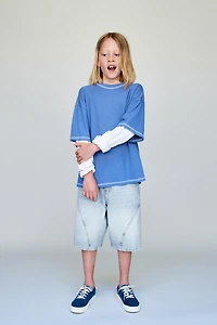 BARREL DENIM SHORTS