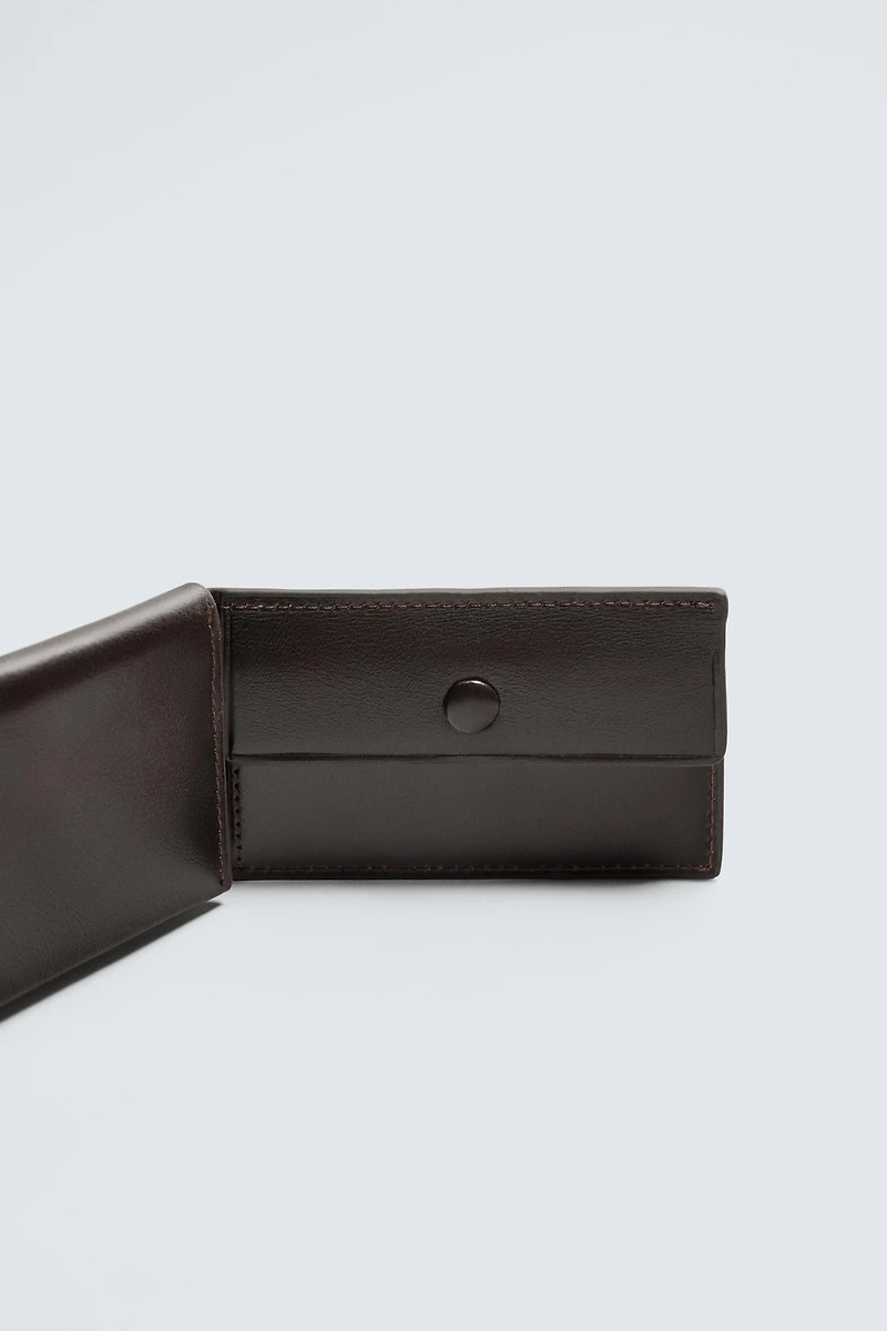 PORTE-CARTES PLIABLE EN CUIR