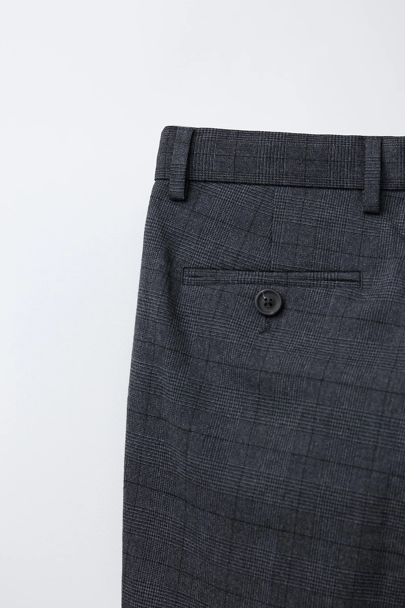PANTALON DE COSTUME À CARREAUX