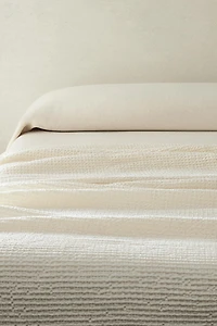 MINI WAFFLE-KNIT COTTON BEDSPREAD