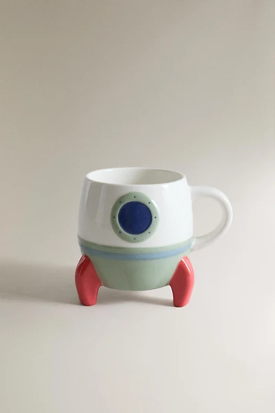 KIDS' SPACESHIP STONEWARE MUG