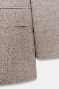 HERRINGBONE WOOL BLAZER