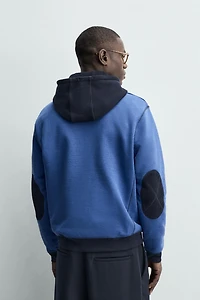 SWEAT COLOR BLOCK À CAPUCHE WAFFLE