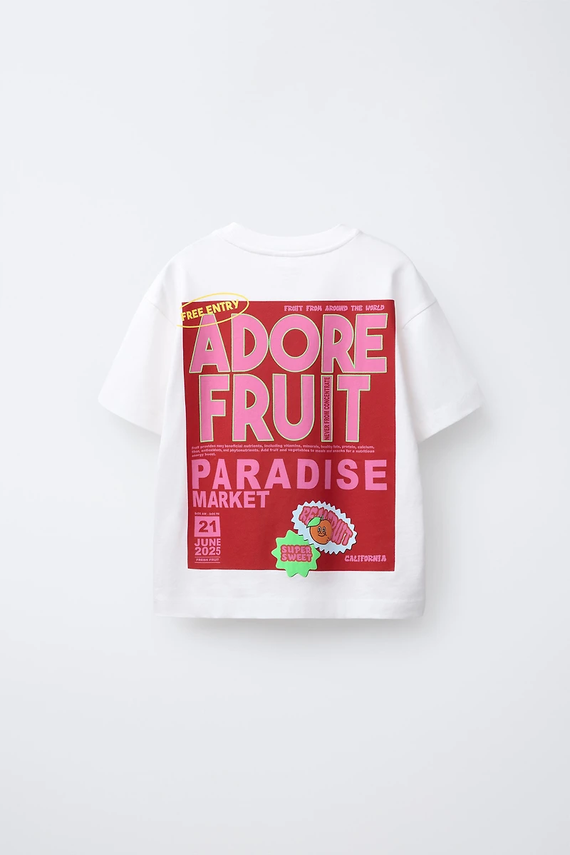 APPLE AND LABEL T-SHIRT