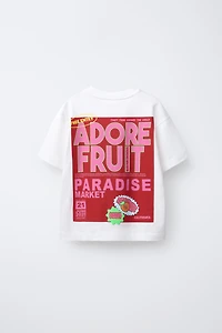APPLE AND LABEL T-SHIRT