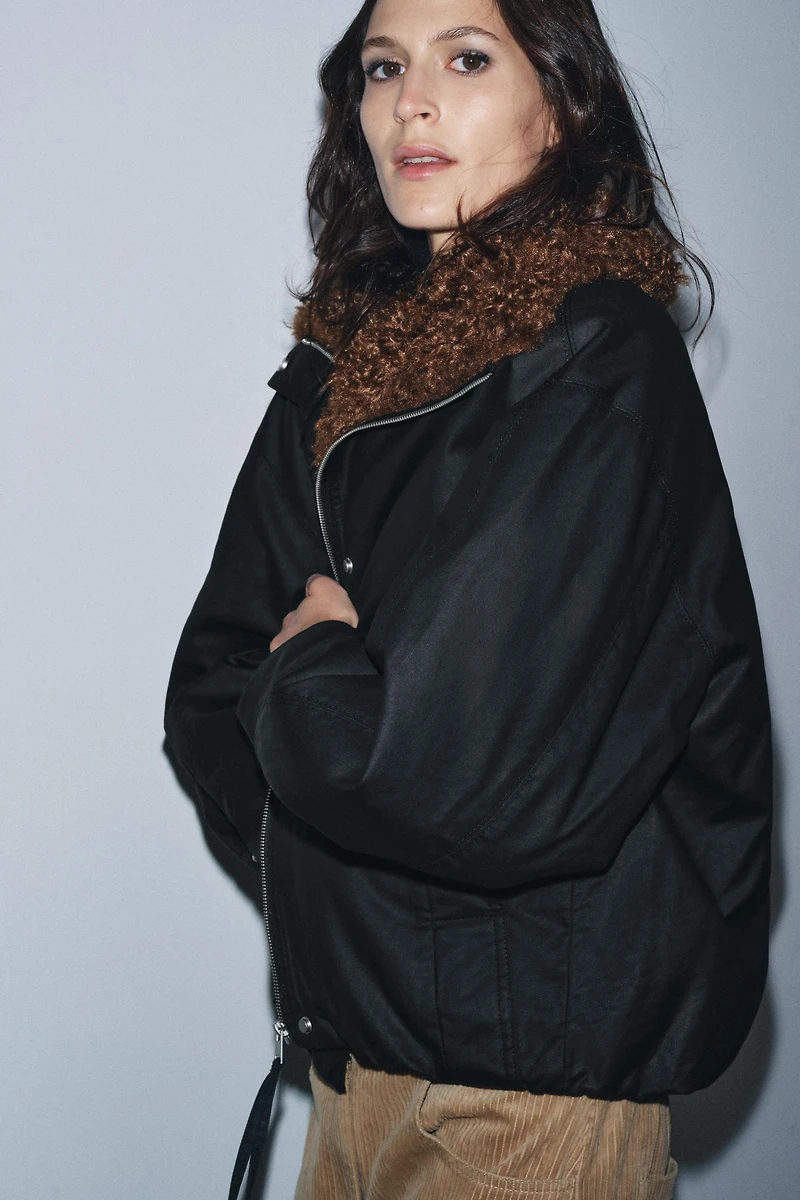 ZW COLLECTION FLEECE BOMBER JACKET