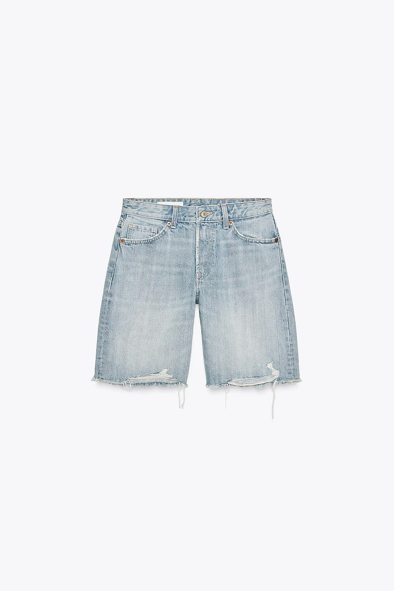 BERMUDA EN JEAN TRF TAILLE MOYENNE