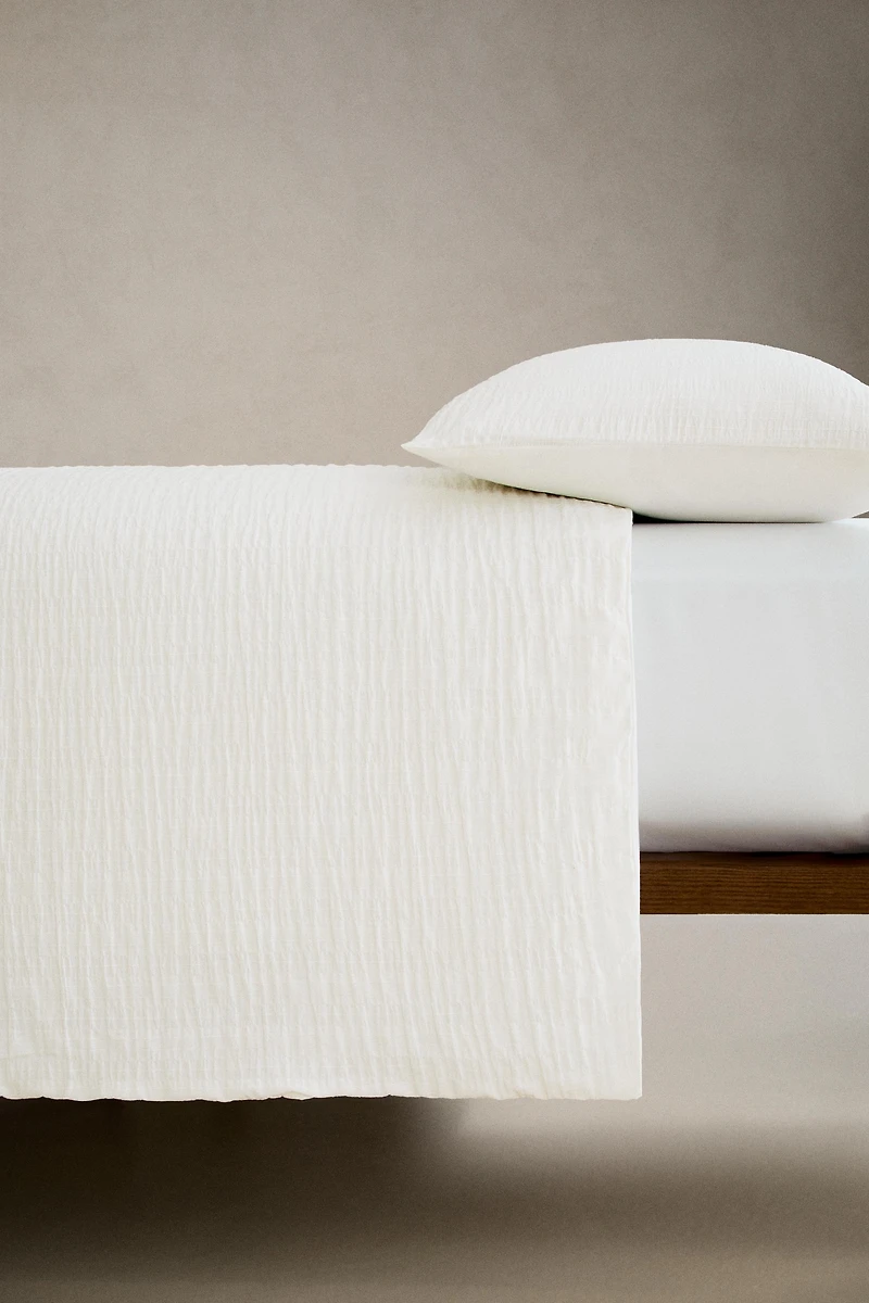TEXTURED COTTON DUVET COVER