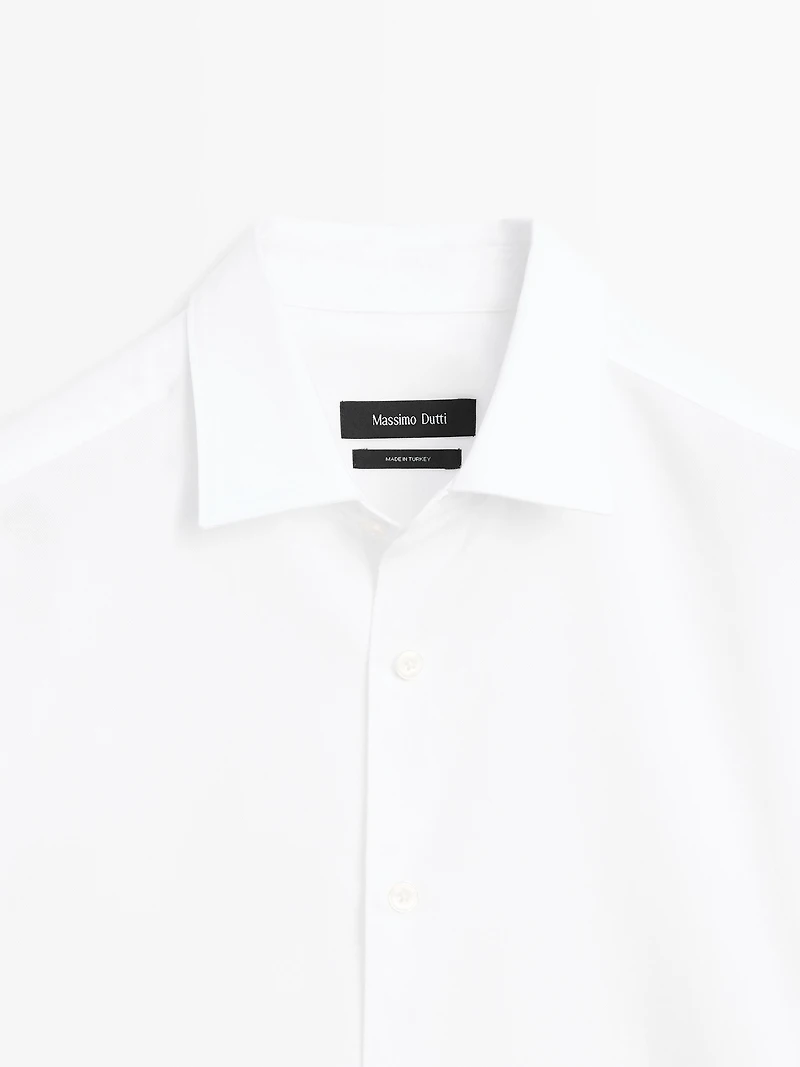 Chemise regular fit texturée