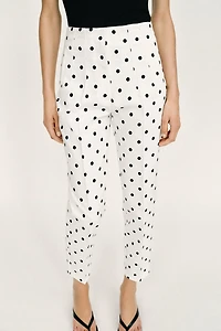 HIGH-WAISTED POLKA DOT PANTS