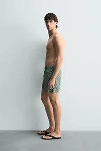 WASHED GEOMETRIC PRINT SWIMSUIT