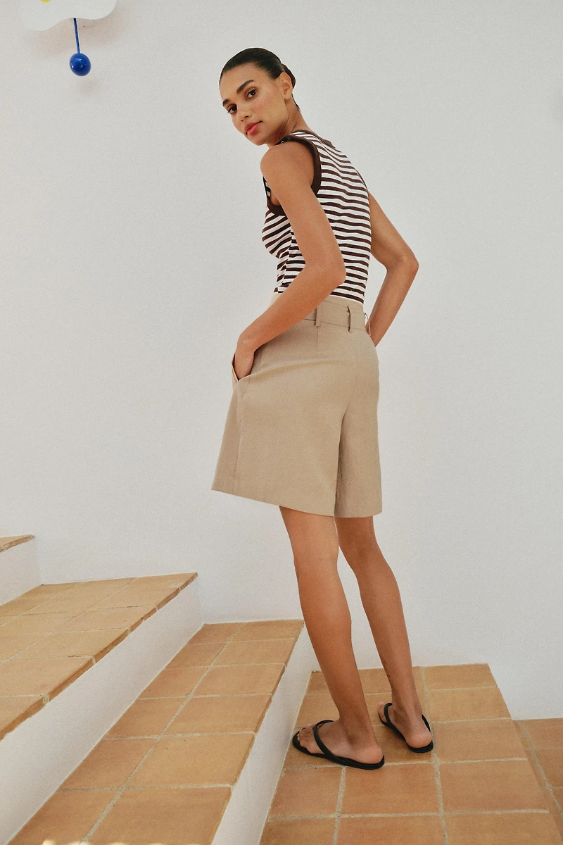 TIE-BELT SHORTS