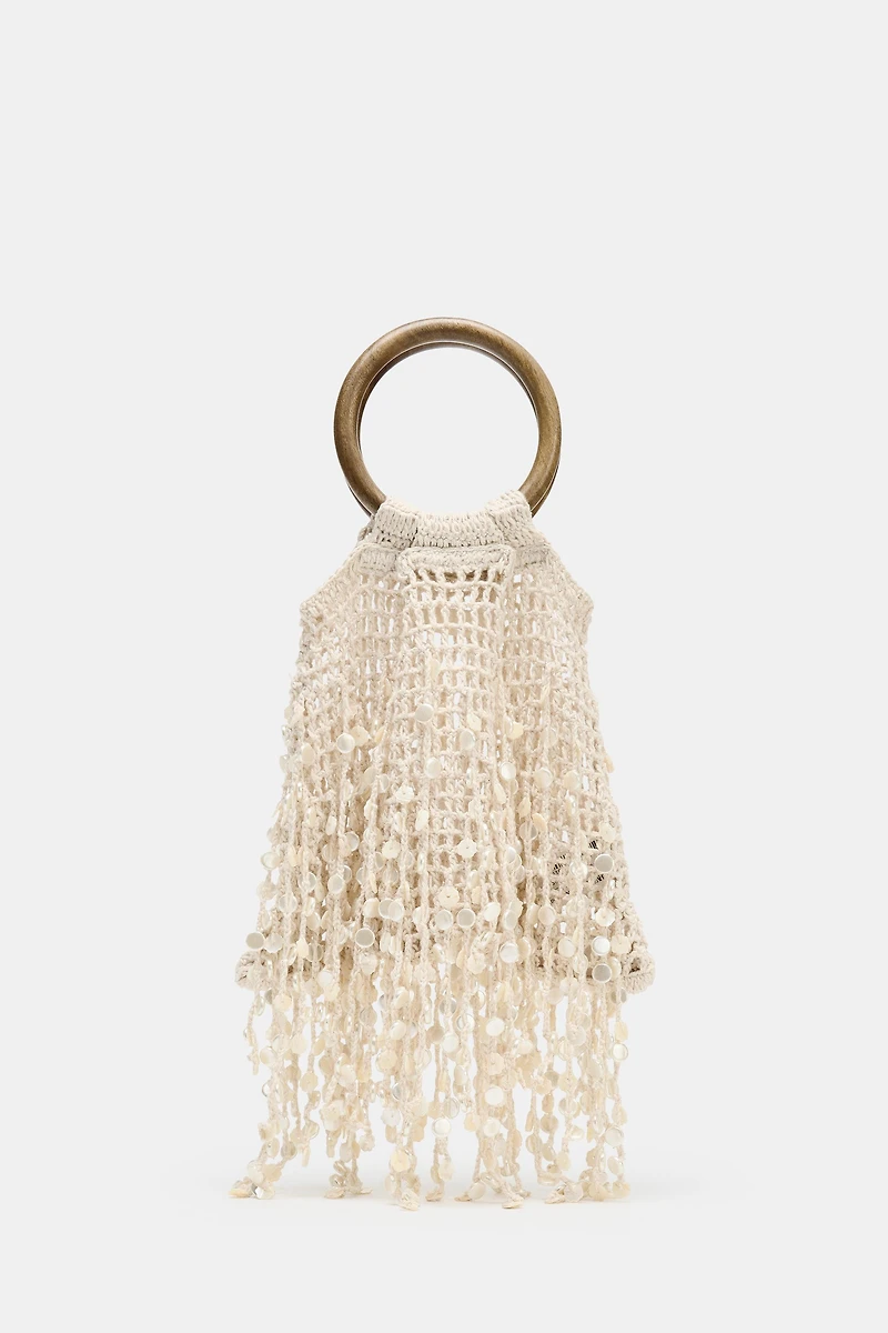 BEADED BUCKET BAG