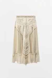 LIMITED EDITION EMBROIDERED LACE COMBINATION SKIRT