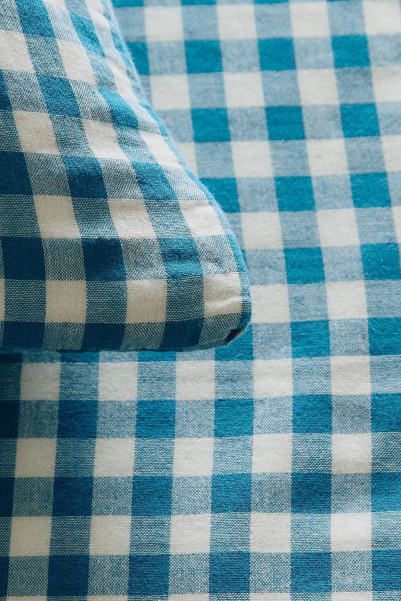 KIDS' CHECKED CHIFFON DUVET COVER