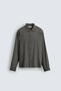CHEMISE FLUIDE RAYURES EFFET FROISSÉ