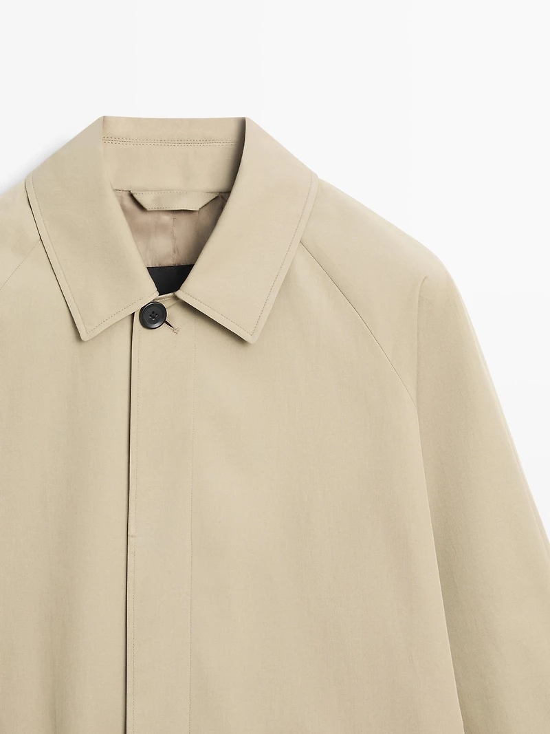 Lightweight cotton trench coat
