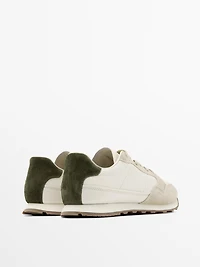 Trainers with contrast back piece