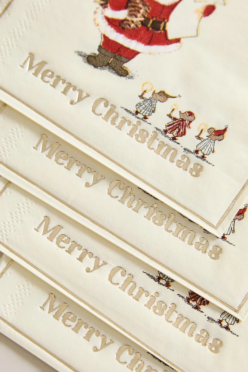SET OF CHILDREN'S SANTA CLAUS PAPER NAPKINS (SET OF 20)