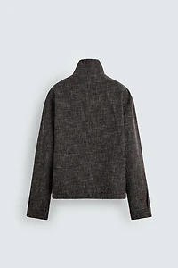 RELAXED FIT TEXTURED OVERSHIRT
