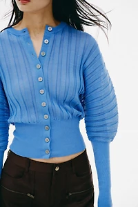 ACCORDION SLEEVE CARDIGAN