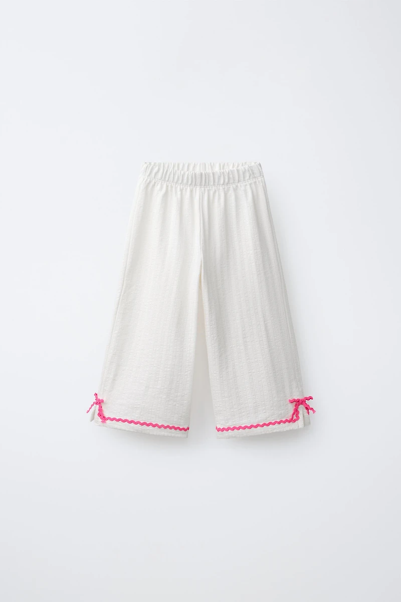 CONTRASTING RIPPLE TEXTURE CULOTTES