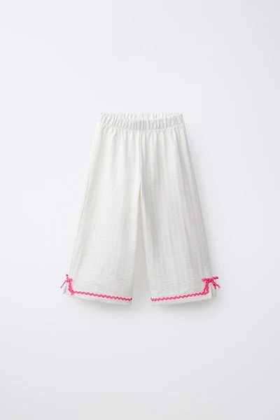 CONTRASTING RIPPLE TEXTURE CULOTTES