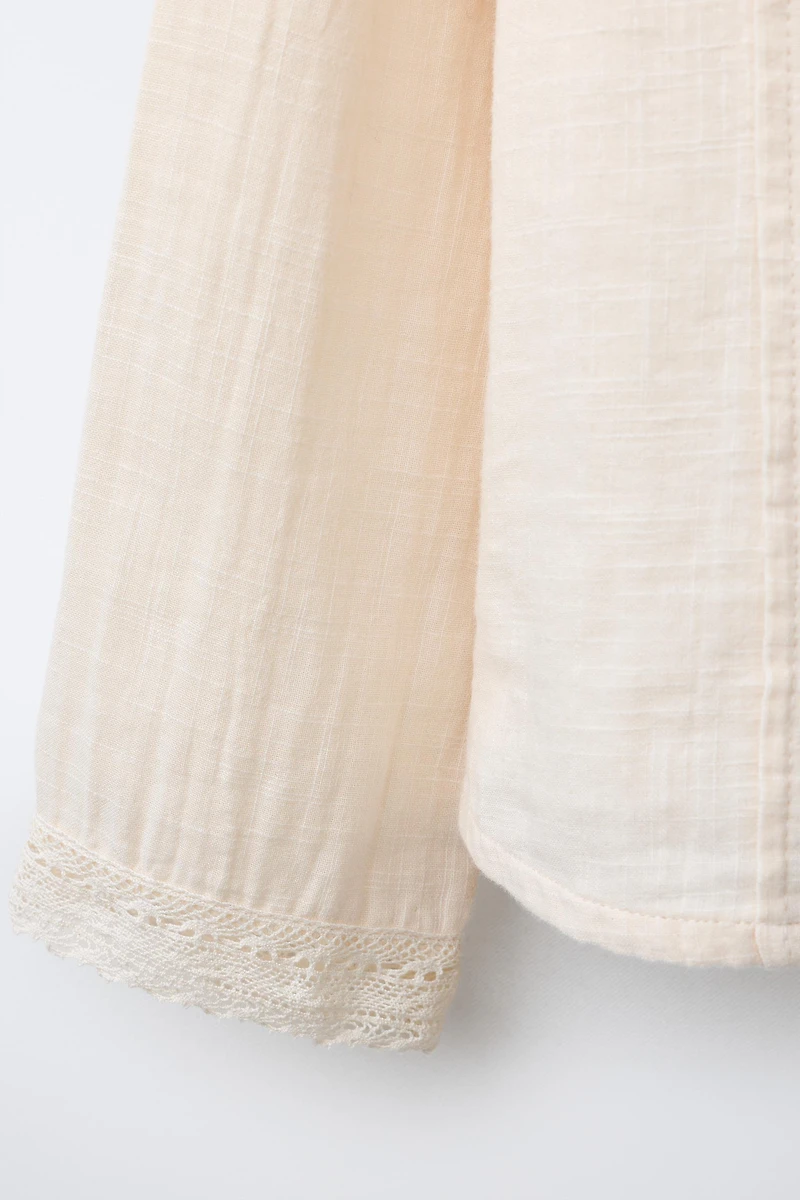 EMBROIDERED AND BEADED SHIRT