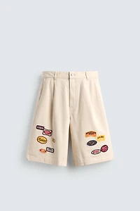 PATCHED BAGGY FIT SHORTS