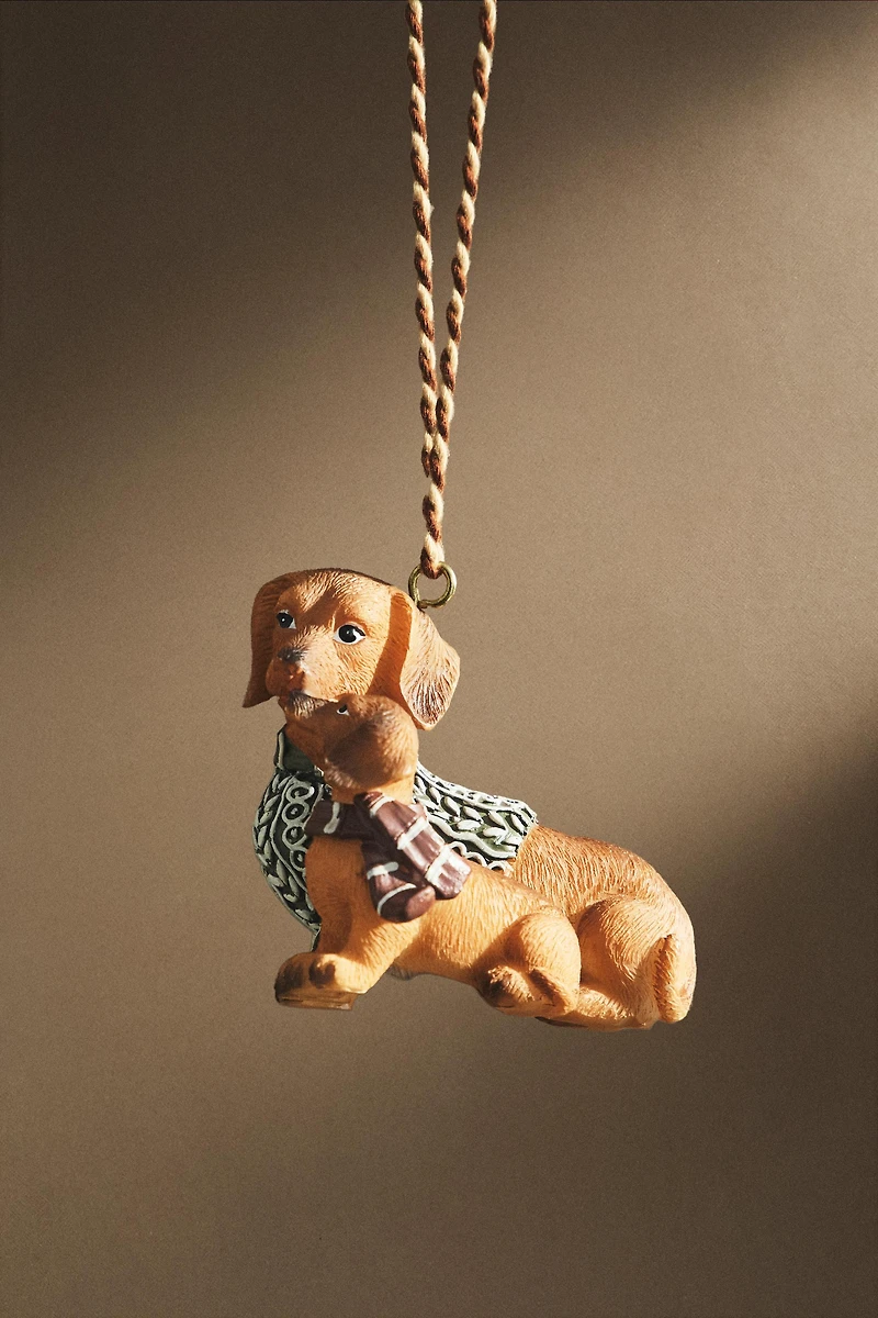 DOG PAIR CHRISTMAS TREE ORNAMENT