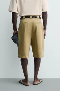 BERMUDA RELAXED FIT À PINCES