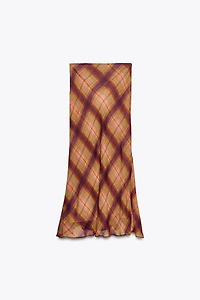 ZW COLLECTION PLAID MAXI SKIRT