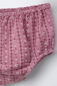 ROBE ET CULOTTE TEXTURÉE À FLEURS