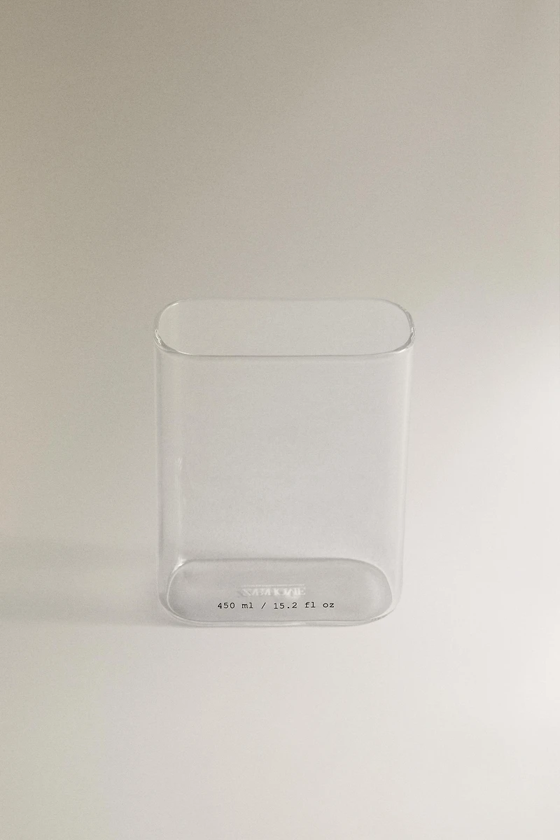 VERRE BROSSE À DENTS BOROSILICATE LETTRES
