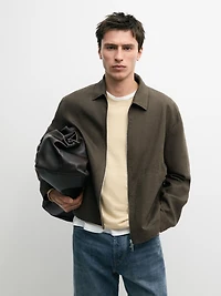 Cropped 100% linen jacket