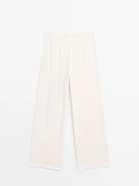 Wide-leg trousers with double dart