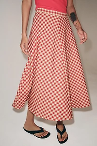 ZW COLLECTION PLAID CAPE SKIRT