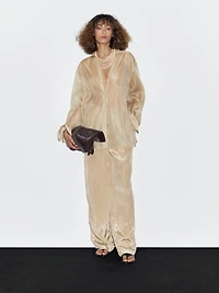 Mulberry silk blend organza shirt