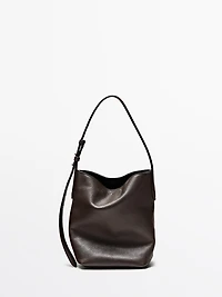 Nappa leather mini bucket bag