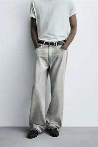RELAXED FIT SPLATTER JEANS
